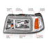 ANZO 2001-2011 Ford Ranger Crystal Headlights w/ Light Bar Chrome Housing - Striker Modified