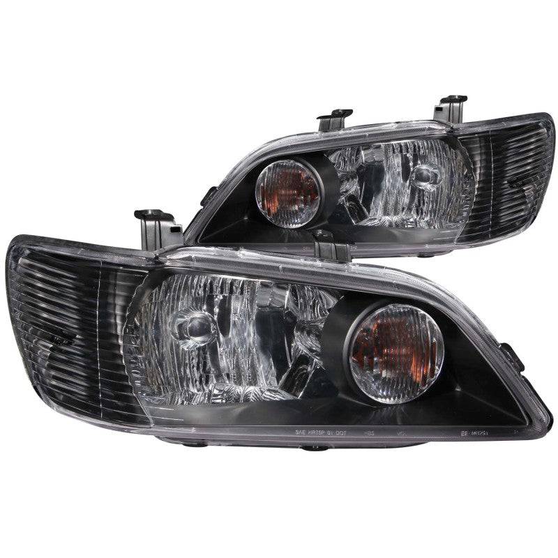 ANZO 2002-2003 Mitsubishi Lancer Crystal Headlights Black - Striker Modified