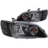 ANZO 2002-2003 Mitsubishi Lancer Crystal Headlights Black - Striker Modified