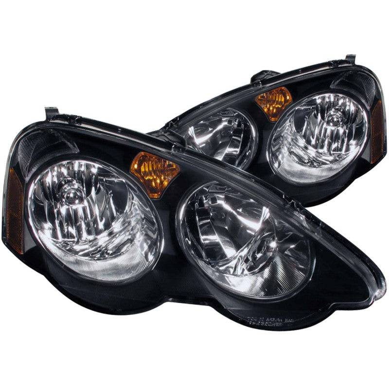 ANZO 2002-2004 Acura Rsx Crystal Headlights Black - Striker Modified