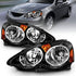 ANZO 2002-2004 Acura Rsx Crystal Headlights Black - Striker Modified