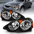 ANZO 2002-2004 Acura Rsx Crystal Headlights Black - Striker Modified