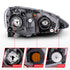 ANZO 2002-2004 Acura Rsx Crystal Headlights Black - Striker Modified