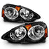 ANZO 2002-2004 Acura Rsx Crystal Headlights Black - Striker Modified