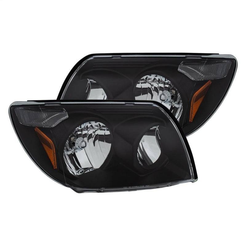 ANZO 2003-2005 Toyota 4Runner Crystal Headlights Black - Striker Modified