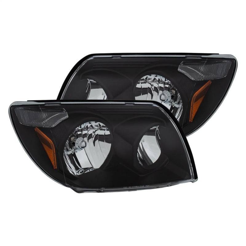 ANZO 2003-2005 Toyota 4Runner Crystal Headlights Black - Striker Modified