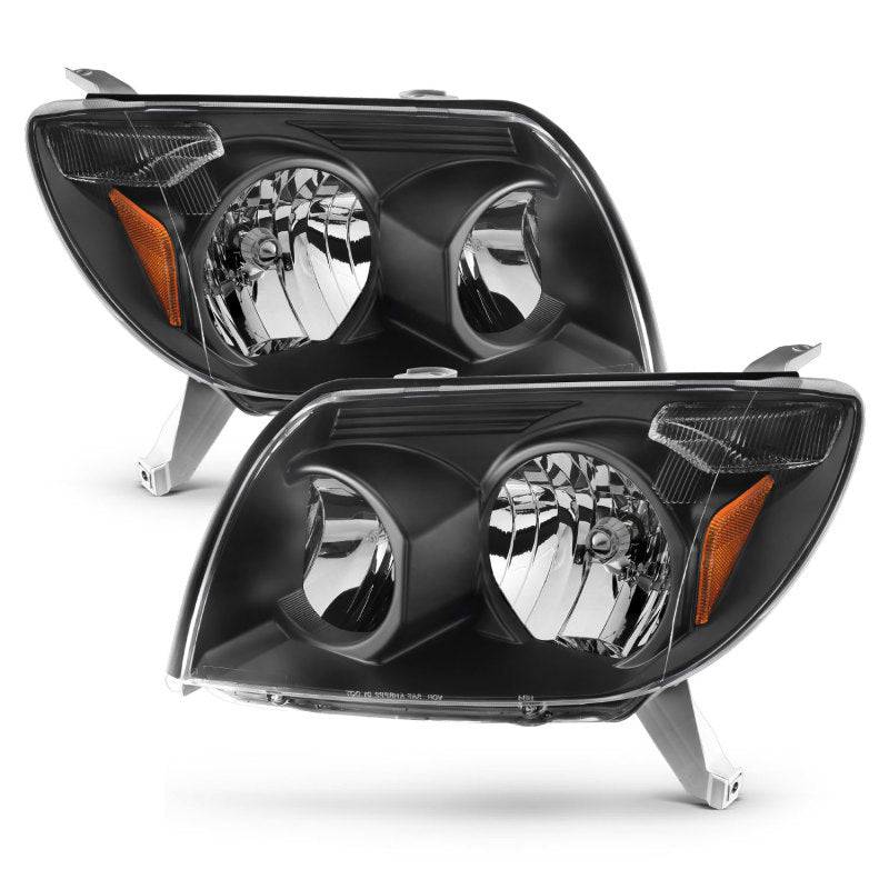 ANZO 2003-2005 Toyota 4Runner Crystal Headlights Black - Striker Modified