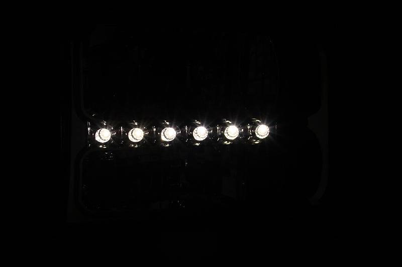 ANZO 2003-2017 Chevy Express Crystal Headlight Black - Striker Modified