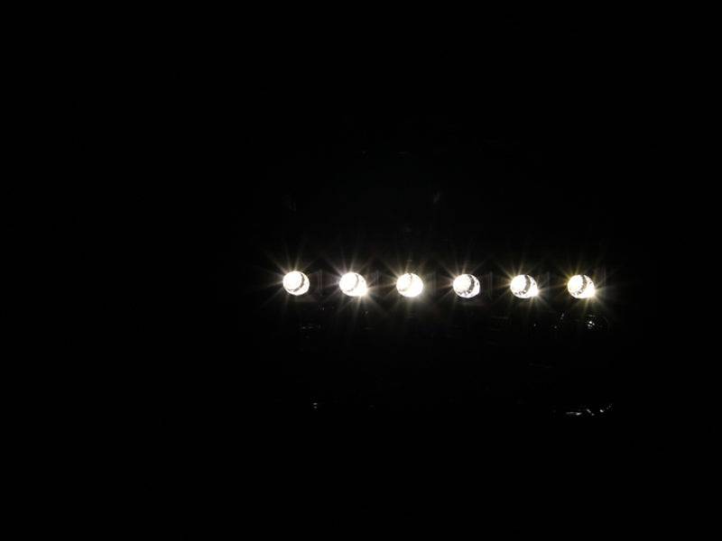 ANZO 2003-2017 Chevy Express Crystal Headlight Black - Striker Modified