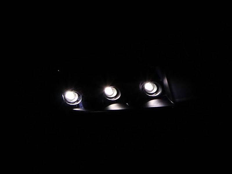 ANZO 2003-2017 Chevy Express Crystal Headlight Black - Striker Modified