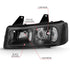 ANZO 2003-2017 Chevy Express Crystal Headlight Black - Striker Modified
