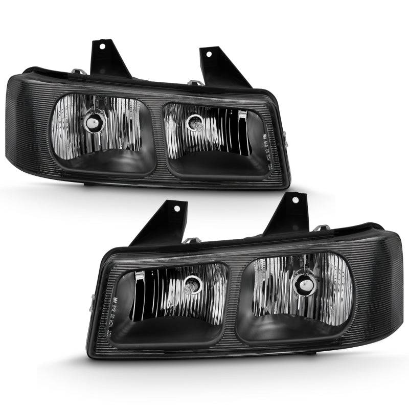 ANZO 2003-2017 Chevy Express Crystal Headlight Black - Striker Modified