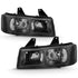 ANZO 2003-2017 Chevy Express Crystal Headlight Black - Striker Modified