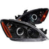 ANZO 2004-2007 Mitsubishi Lancer Projector Headlights w/ Halo Black (CCFL) - Striker Modified