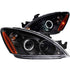 ANZO 2004-2007 Mitsubishi Lancer Projector Headlights w/ Halo Black (CCFL) - Striker Modified