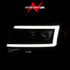 ANZO 2004-2008 Ford  F-150 Projector Headlights w/ Light Bar Black Housing - Striker Modified