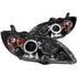 ANZO 2004-2008 Mazda 3 Projector Headlights w/ Halo Black (CCFL) - Striker Modified