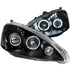 ANZO 2005-2006 Acura Rsx Projector Headlights w/ Halo Black - Striker Modified