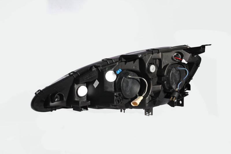 ANZO 2005-2006 Acura Rsx Projector Headlights w/ Halo Black - Striker Modified