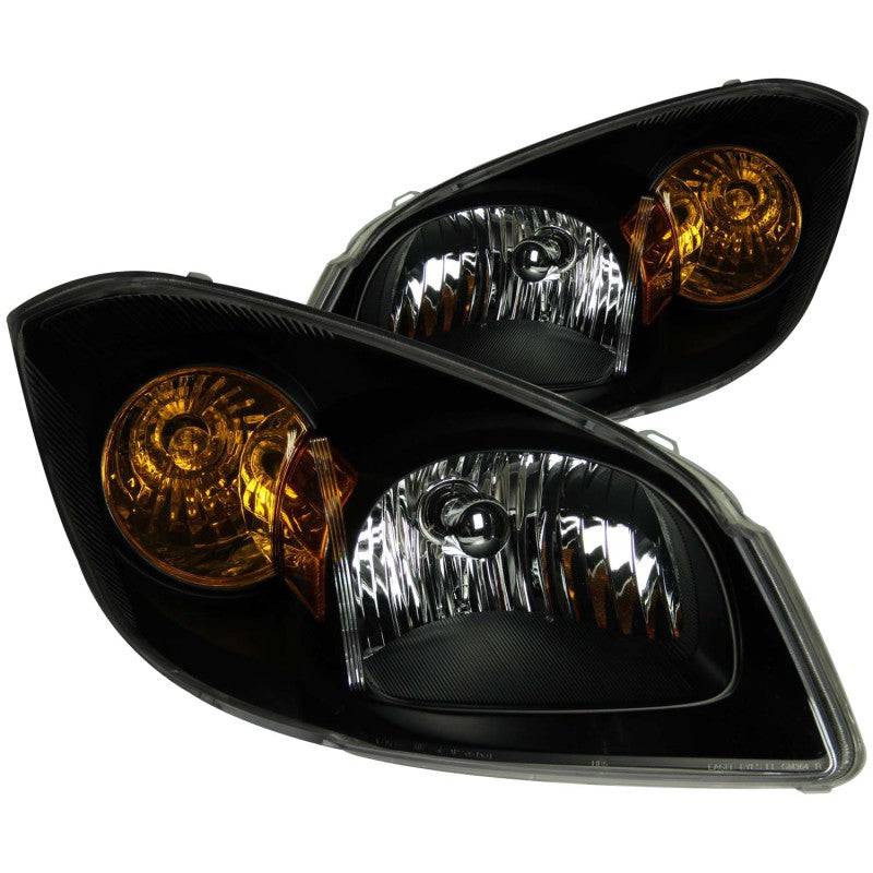 ANZO 2005-2010 Chevrolet Cobalt Crystal Headlights Black - Striker Modified