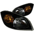 ANZO 2005-2010 Chevrolet Cobalt Crystal Headlights Black - Striker Modified