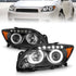 ANZO 2005-2010 Scion Tc Projector Headlights w/ Halo Black (CCFL) - Striker Modified