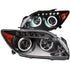 ANZO 2005-2010 Scion Tc Projector Headlights w/ Halo Black (CCFL) - Striker Modified