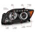 ANZO 2005-2010 Scion Tc Projector Headlights w/ Halo Black (CCFL) - Striker Modified