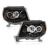 ANZO 2005-2011 Toyota Tacoma Projector Headlights w/ Halo Black - Striker Modified