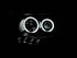 ANZO 2005-2011 Toyota Tacoma Projector Headlights w/ Halo Black - Striker Modified