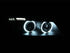 ANZO 2006-2008 BMW 3 Series E90-E91 Projector Headlights w/ Halo w/ LED Bar Black (CCFL) - Striker Modified