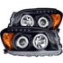 ANZO 2006-2008 Toyota Rav4 Projector Headlights w/ Halo Black - Striker Modified
