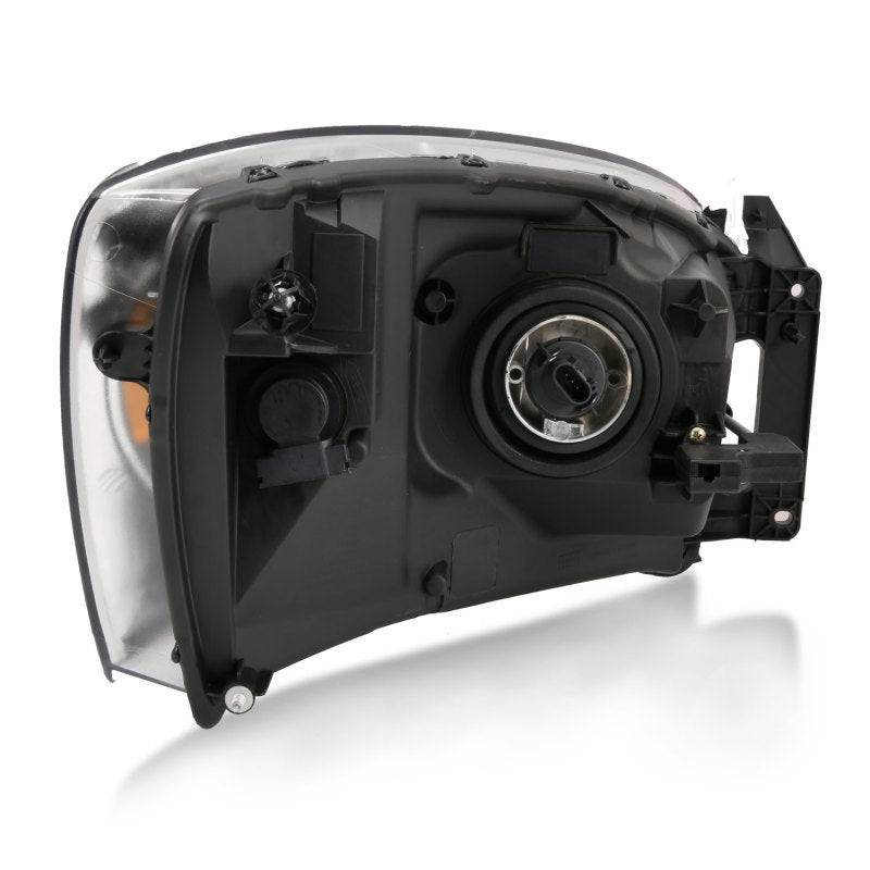ANZO 2006-2009 Dodge Ram 1500 Crystal Headlight  Black Amber - Striker Modified