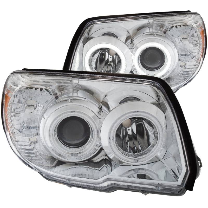 ANZO 2006-2009 Toyota 4Runner Projector Headlights w/ Halo Chrome - Striker Modified