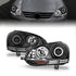 ANZO 2006-2009 Volkswagen Rabbit Projector Headlights w/ Halo Black (CCFL) - Striker Modified