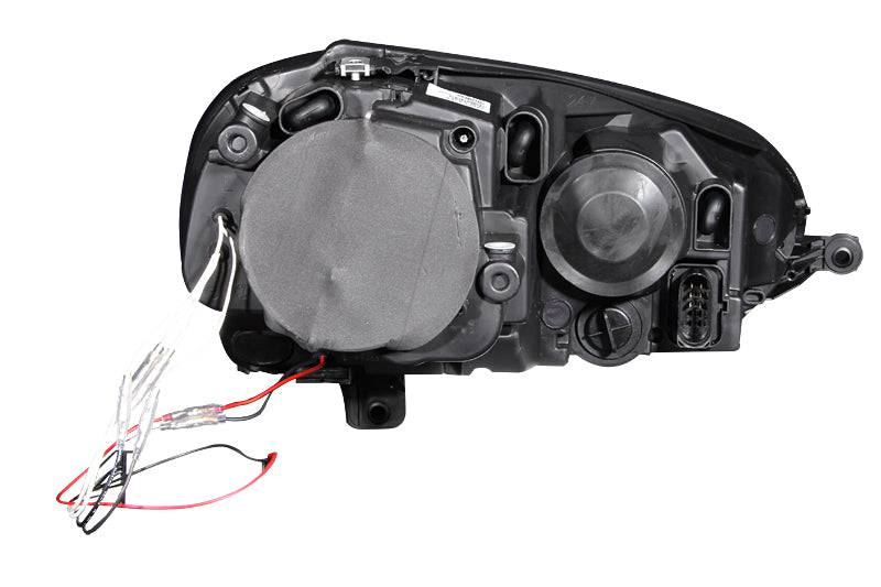 ANZO 2006-2009 Volkswagen Rabbit Projector Headlights w/ Halo Black (CCFL) - Striker Modified