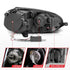 ANZO 2006-2009 Volkswagen Rabbit Projector Headlights w/ Halo Black (CCFL) - Striker Modified