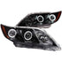 ANZO 2007-2009 Toyota Camry Projector Headlights w/ Halo Black - Striker Modified