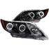 ANZO 2007-2009 Toyota Camry Projector Headlights w/ Halo Black - Striker Modified