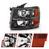 ANZO 2007-2013 Chevrolet Silverado Crystal Headlights Black - Striker Modified