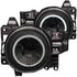 ANZO 2007-2013 Toyota Fj Cruiser Projector Headlights w/ Halo Black - Striker Modified