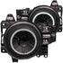 ANZO 2007-2013 Toyota Fj Cruiser Projector Headlights w/ Halo Black - Striker Modified