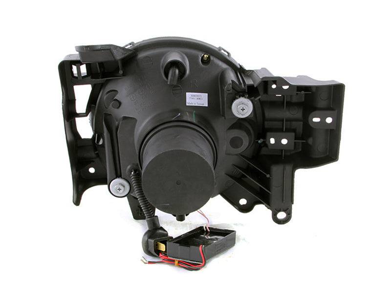 ANZO 2007-2013 Toyota Fj Cruiser Projector Headlights w/ Halo Black - Striker Modified