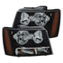 ANZO 2007-2014 Chevrolet Tahoe/Suburban Crystal Headlights Black - Striker Modified