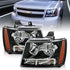 ANZO 2007-2014 Chevrolet Tahoe/Suburban Crystal Headlights Black - Striker Modified