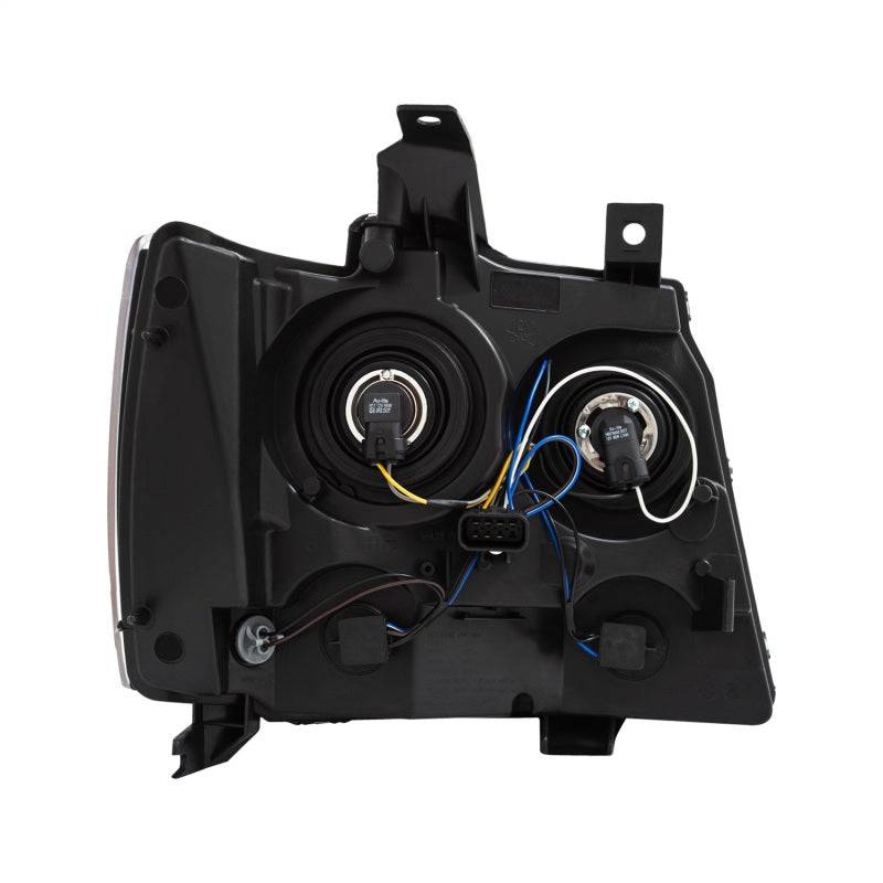 ANZO 2007-2014 Chevrolet Tahoe/Suburban Crystal Headlights Black - Striker Modified