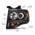 ANZO 2007-2014 Ford Expedition Projector Headlights w/ Halo Black - Striker Modified
