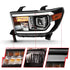 ANZO 2007-2014 Toyota Tundra Projector Light Bar H.L Black Amber(Led High Beam) (Halogen Version) - Striker Modified
