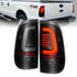 ANZO 2008-2016 Ford  F-250  LED Tail w/ Lights Bar Black Housing Smoke Lens - Striker Modified
