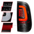 ANZO 2008-2016 Ford  F-250  LED Tail w/ Lights Bar Black Housing Smoke Lens - Striker Modified